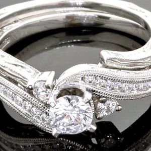 Bridal engagement set of rings
